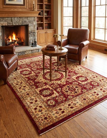 5' x 6' 6 Hand Knotted Mamluk Ziegler Rug