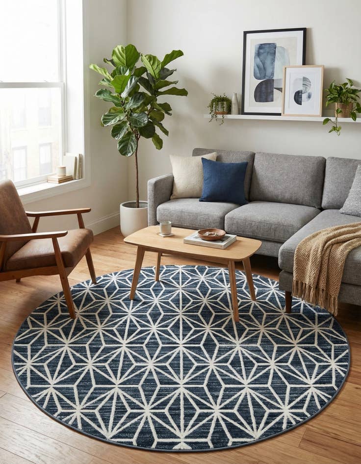 Detail image of 5' 3 x 5' 3 Uptown Fifth Avenue Round Rug