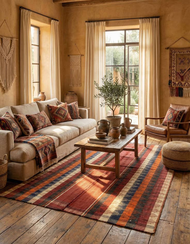 Detail image of  4' 3 x 6' 7 Jajim Rug