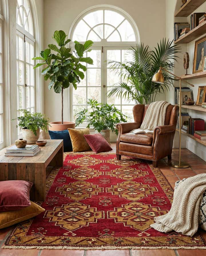 3' 4 x 6' 5 Hand Knotted Malayer Wool Rug