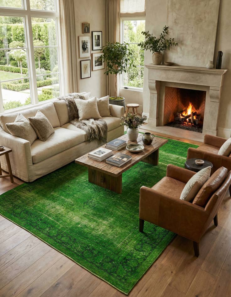 Detail image of 8' 4 x 12' 6 Hand Knotted Ultra Vintage Persian Wool Rug