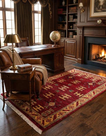 3' 3 x 5' Hand Knotted Ziegler Wool Rug