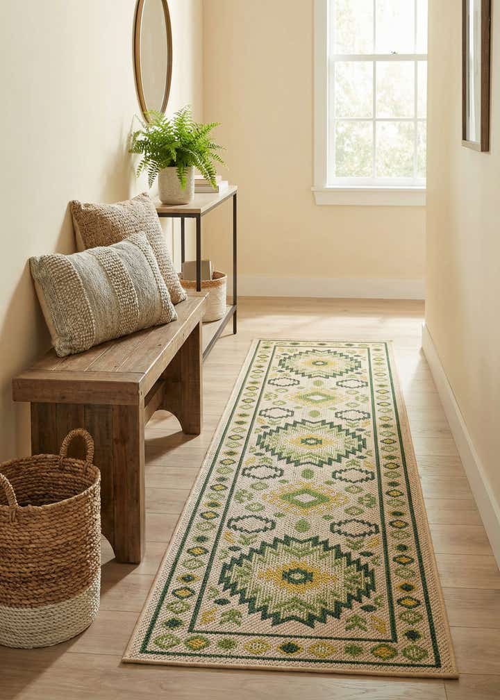 2' x 8' Easy-Clean Baja Indoor / Outdoor Runner Rug