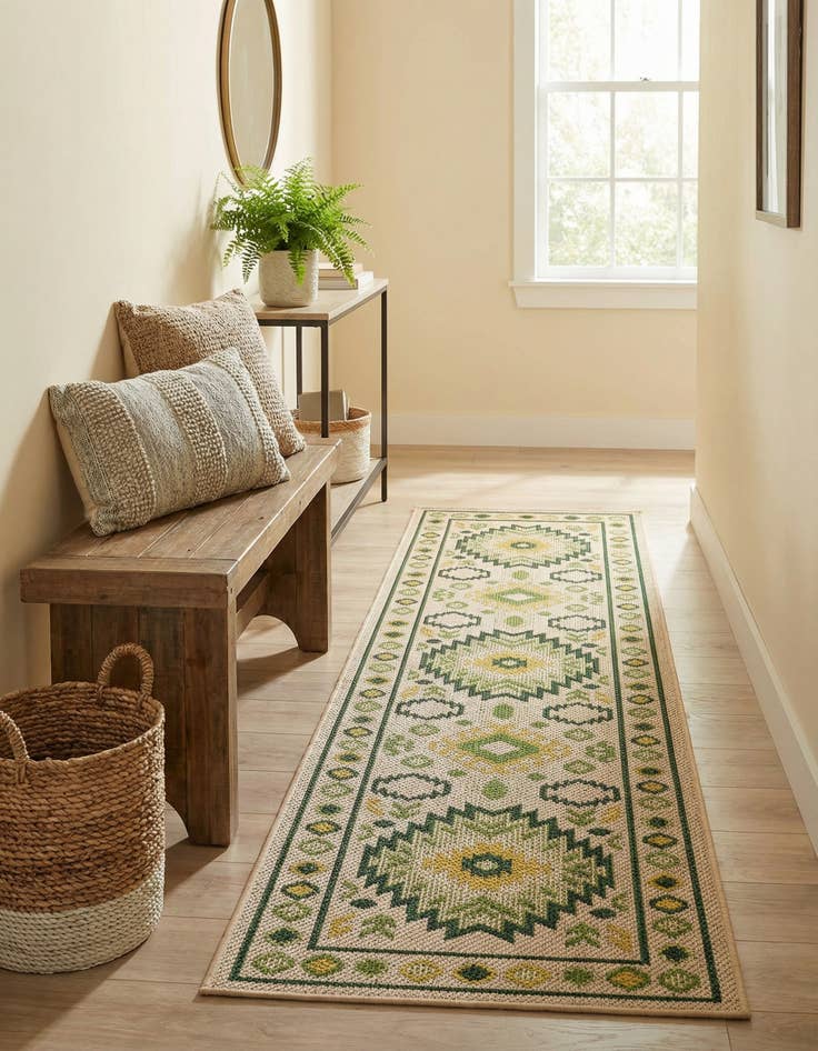 Detail image of 2' x 8'  Washable Baja Indoor / Outdoor Runner Rug