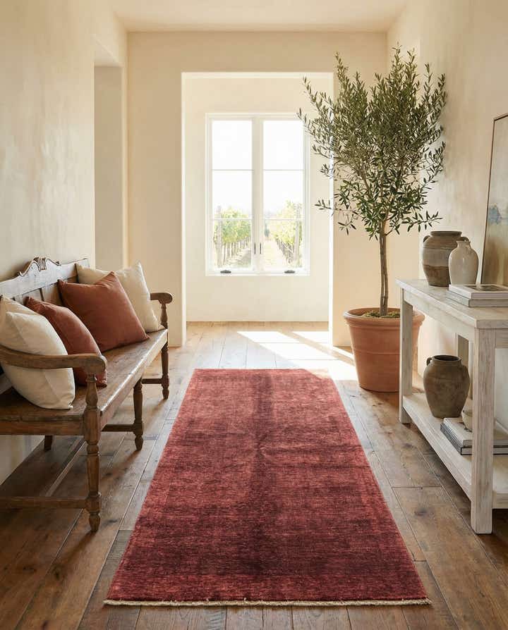 4' 8 x 10' 4 Hand Knotted Kashkuli Gabbeh Wool Runner Rug
