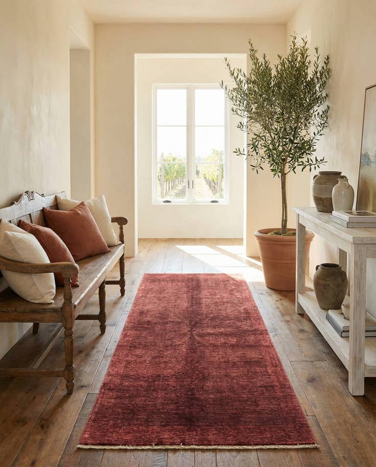 Detail image of 4' 8 x 10' 4 Hand Knotted Kashkuli Gabbeh Wool Runner Rug