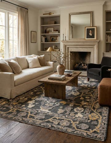 8' 7 x 12' 2 Hand Knotted Oushak Wool Rug
