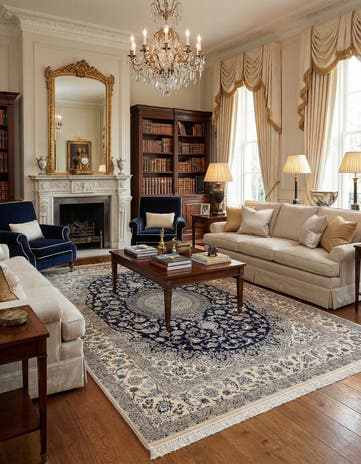 5' 7 x 9' 5 Hand Knotted Nain Rug