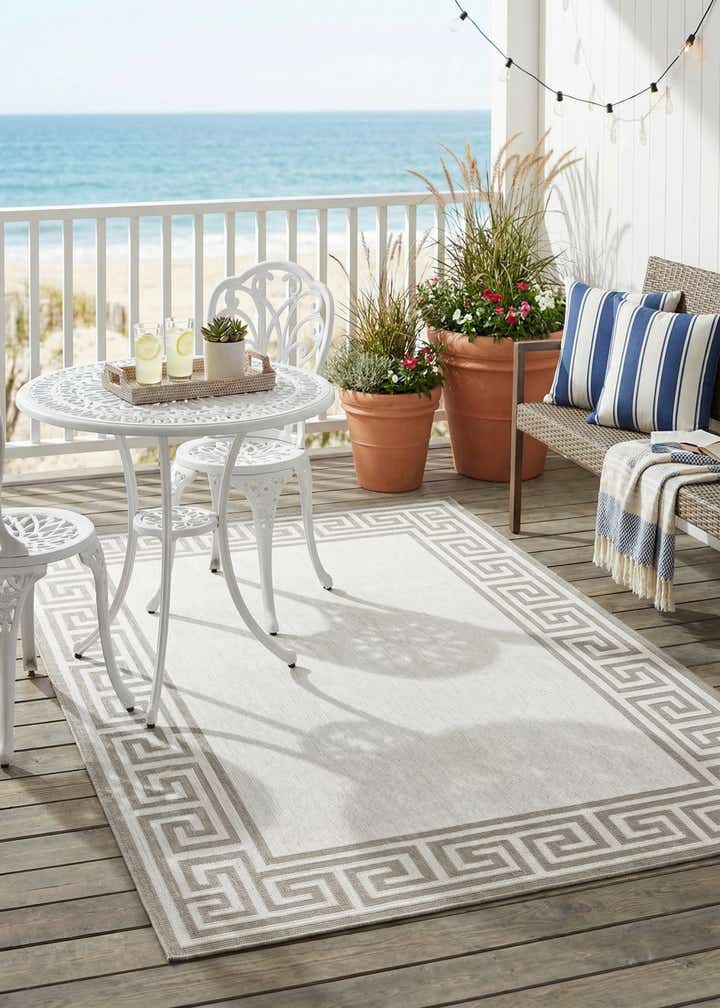 4' x 6' Easy-Clean Coastal Indoor / Outdoor Rug