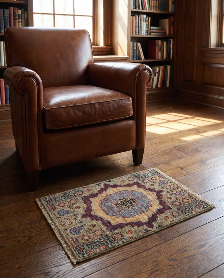 60cm x 95cm anudado a mano Mamluk Ziegler Alfombra