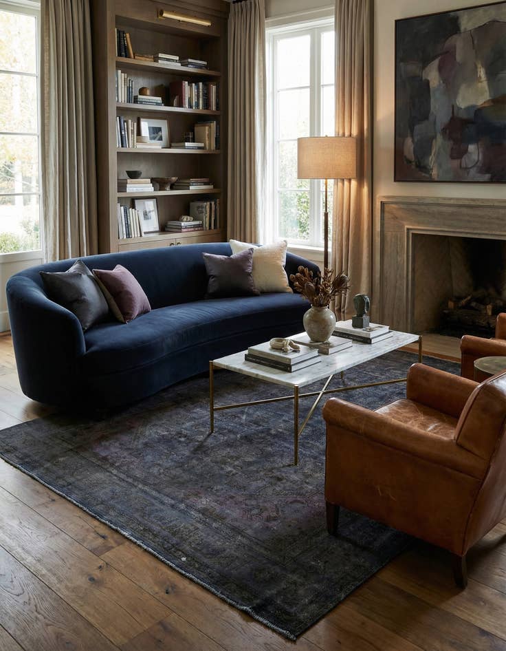 Detail image of 8' 4 x 11'  Hand Knotted Ultra Vintage Persian Wool Rug