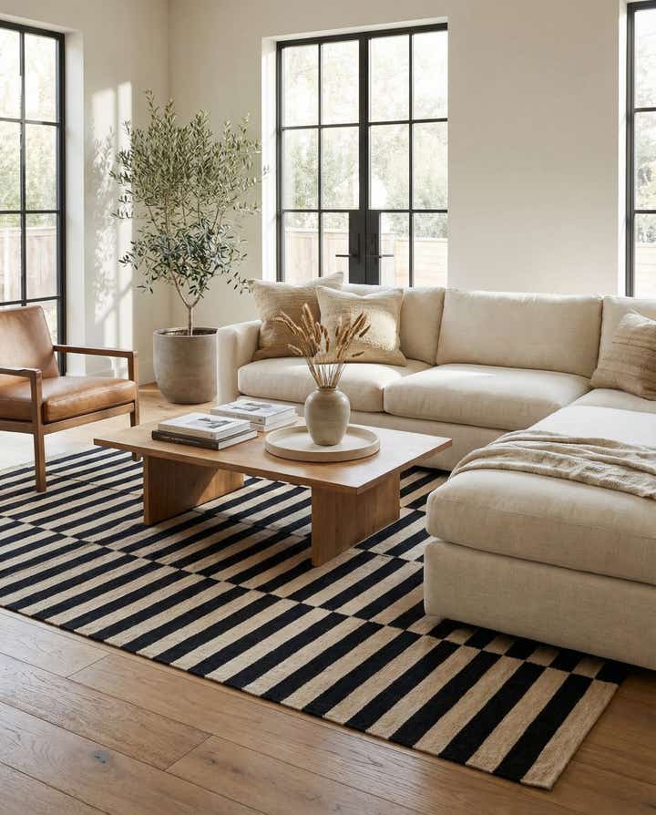 5' 9 x 7' 10 Hand Woven Kilim Modern Wool Rug