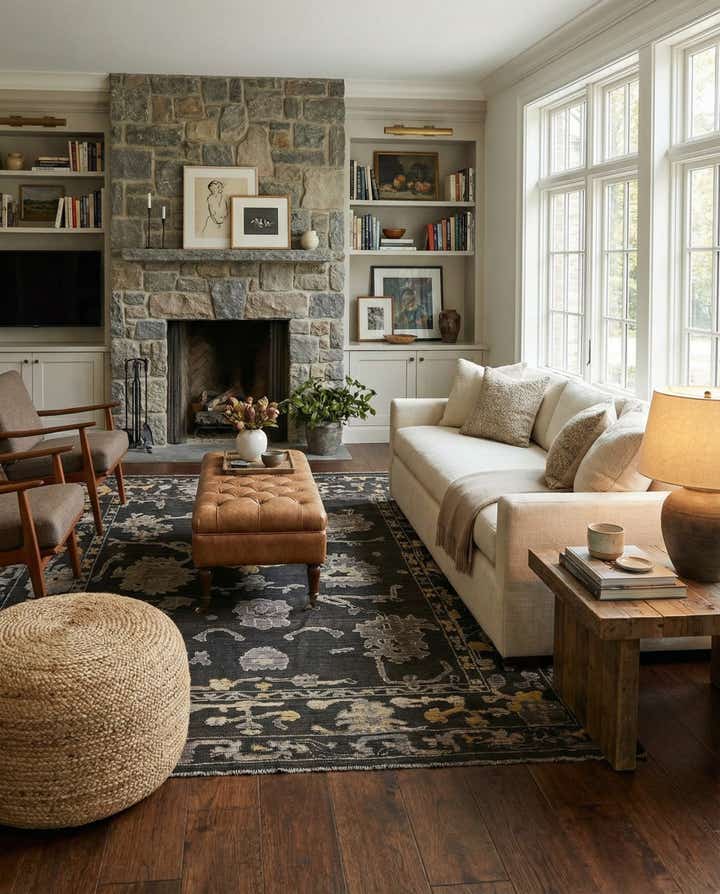 9' 4 x 12' 3 Hand Knotted Oushak Wool Rug