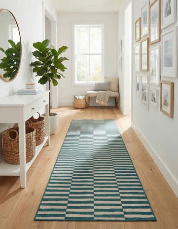 Turquoise SoHo Runner Rug