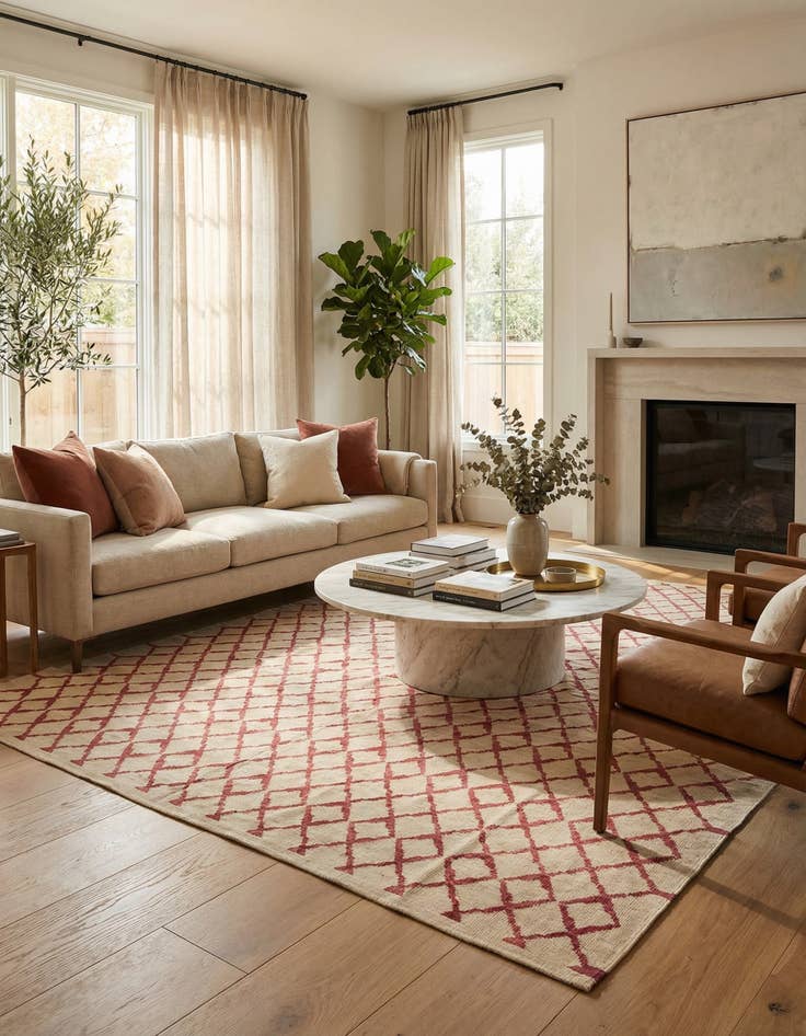 Detail image of 10' 4 x 12' 10  Hand Woven Kilim Modern Wool Rug