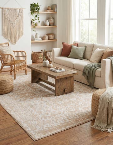 Beige Oxford Rug