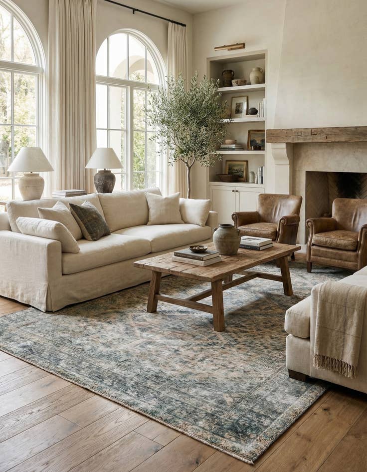 Detail image of  6' 5 x 10'  Hand Knotted Ultra Vintage Persian Wool Rug