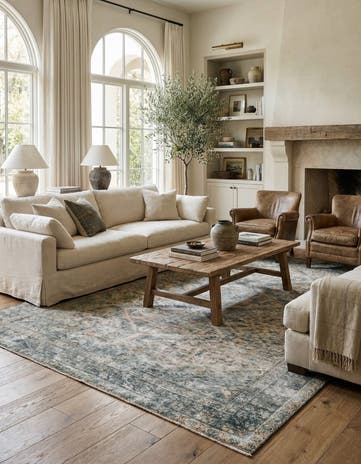 6' 5 x 10' Hand Knotted Ultra Vintage Persian Wool Rug