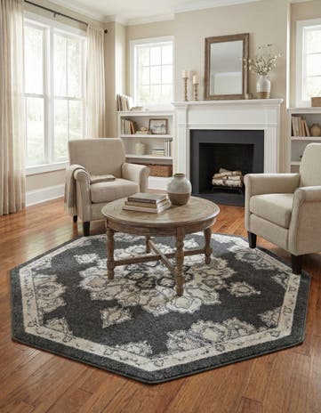 Charcoal Parker Octagon Rug