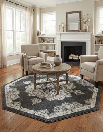 Charcoal Parker Octagon Rug