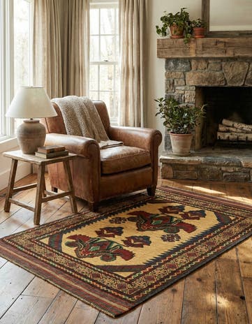2' 9 x 4' 10 Hand Knotted Sumak Wool Rug