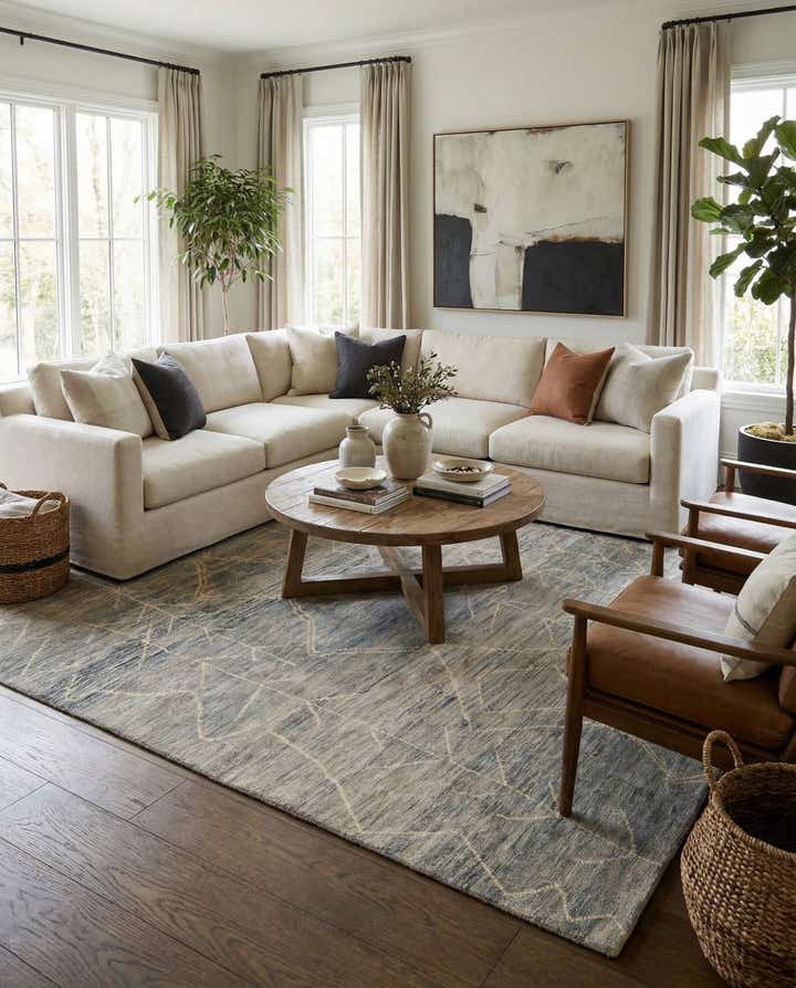 6' 7 x 10' 3 Hand Knotted Darya Wool Rug