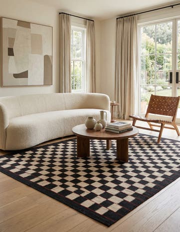 5' x 6' 4 Hand Woven Kilim Modern Wool Rug