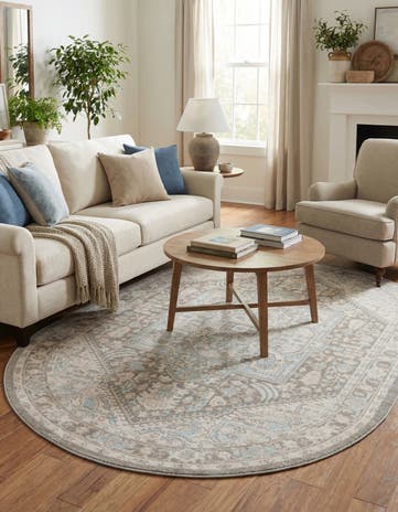 Cloud Gray Whitney Oval Rug