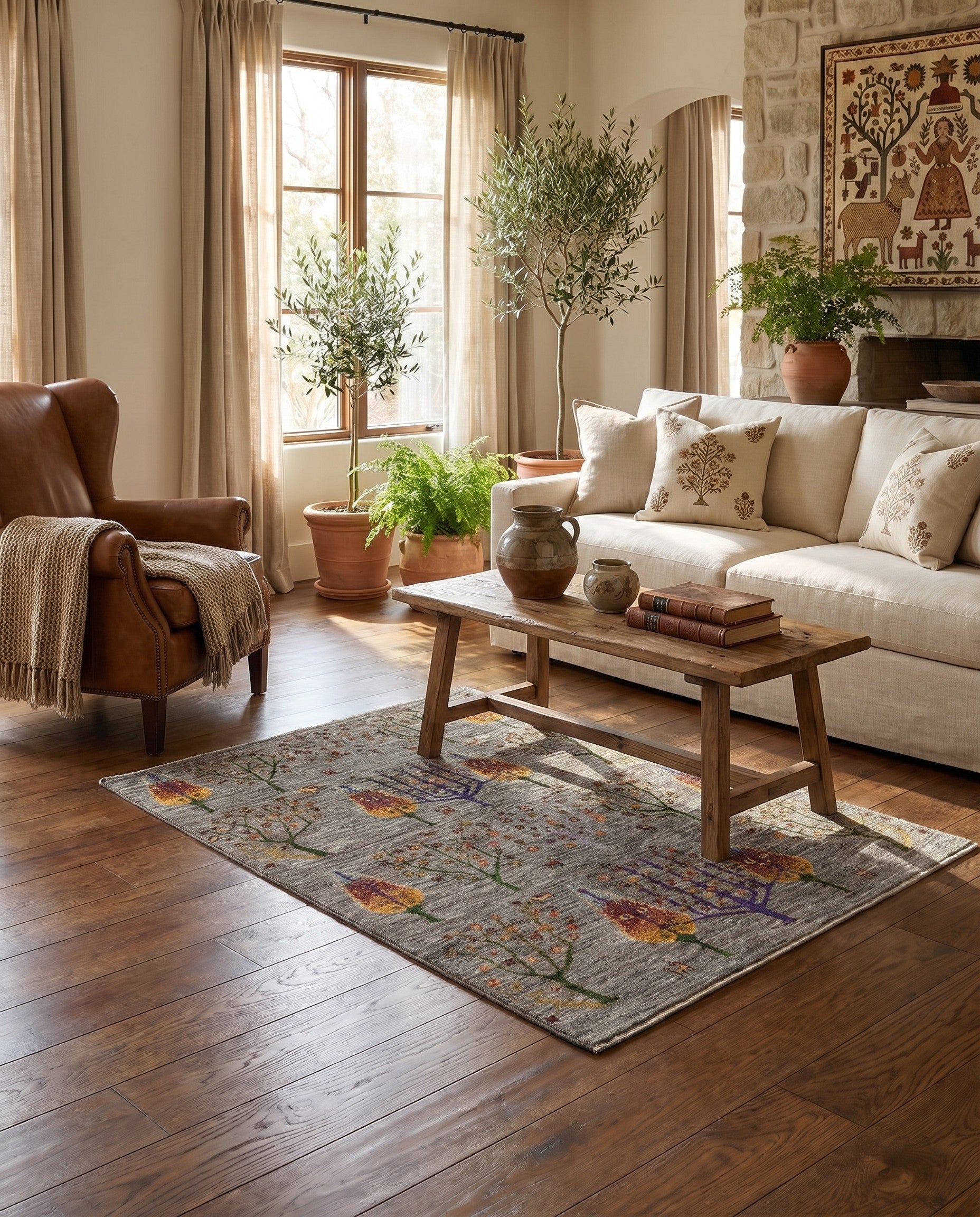 4' x 6' Luribaft Wool Rug