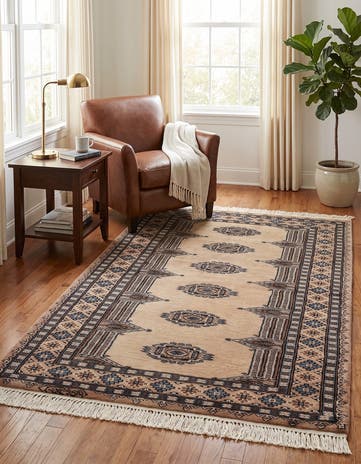 3' 4 x 5' 1 Hand Knotted Bokhara Oriental Rug