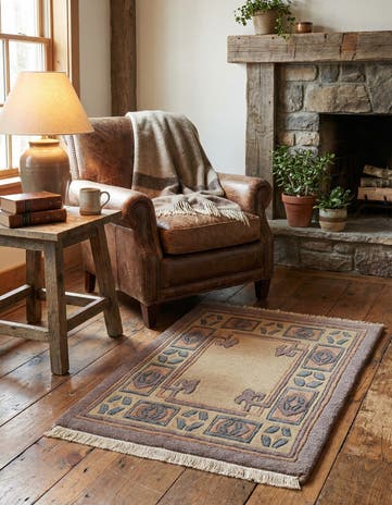 2' 2 x 3' Hand Knotted Tibet Wool Rug