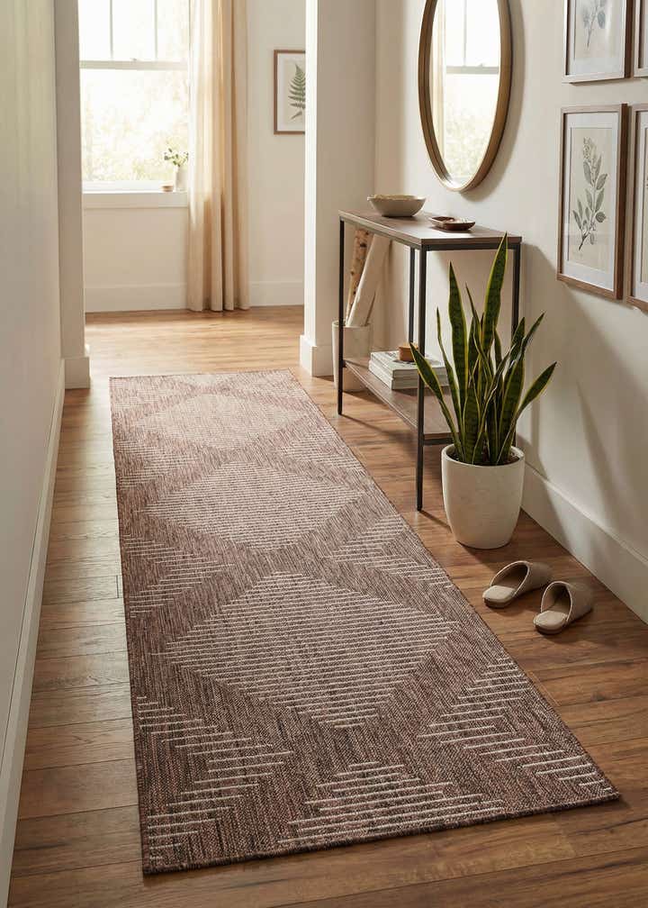 2' x 8' Easy-Clean Modern Indoor / Outdoor Runner Rug