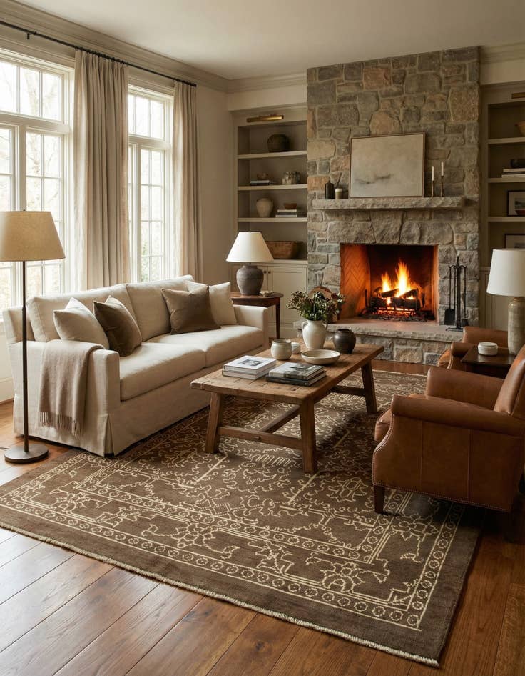 Detail image of 7' x 9' 10  Hand Knotted Oushak Wool Rug