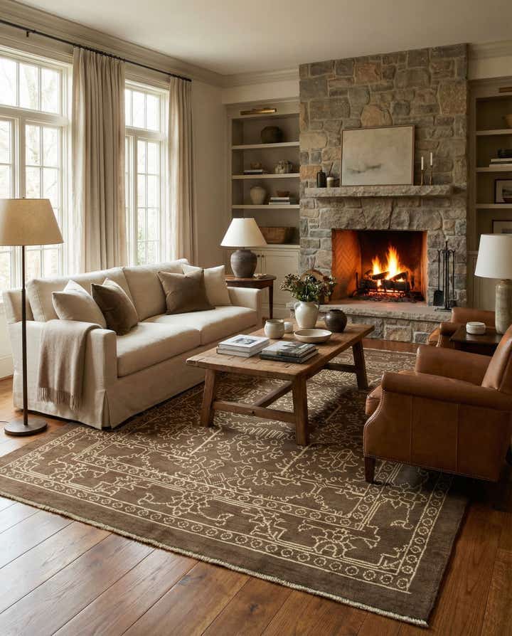 7' x 9' 10 Hand Knotted Oushak Wool Rug