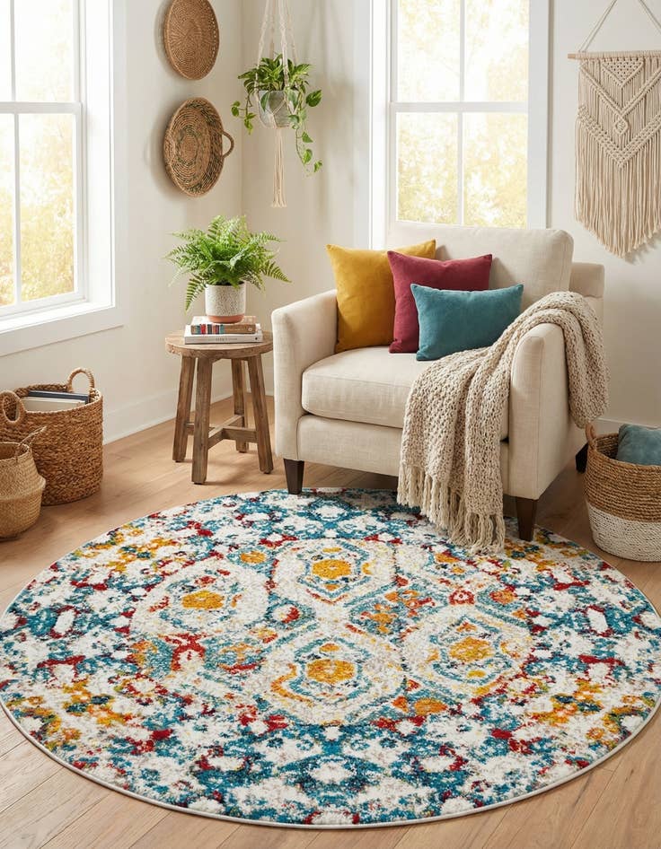 Detail image of 4' x 4' Venice Round Rug