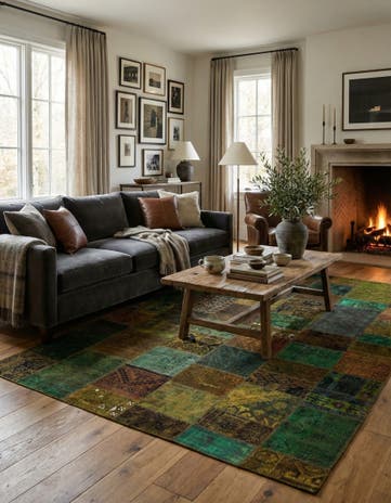6' 8 x 10' Hand Knotted Ultra Vintage Persian Wool Rug