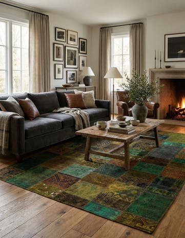 6' 8 x 10' Hand Knotted Ultra Vintage Persian Wool Rug