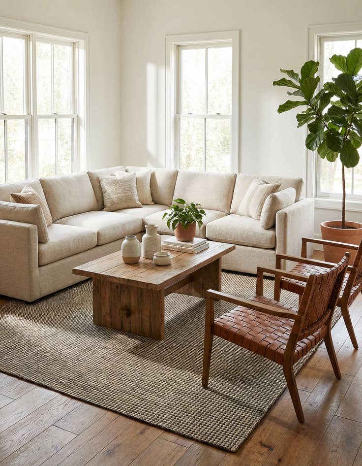 Detail image of 10' x 10'  Hand Woven Laurel Handwoven Jute Square Rug