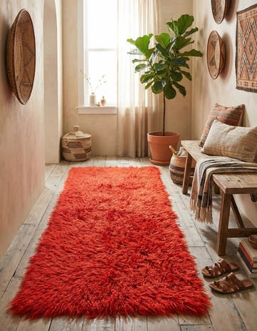 2' 4 x 6' 4 Hand Knotted Moroccan Wool Runner Rug