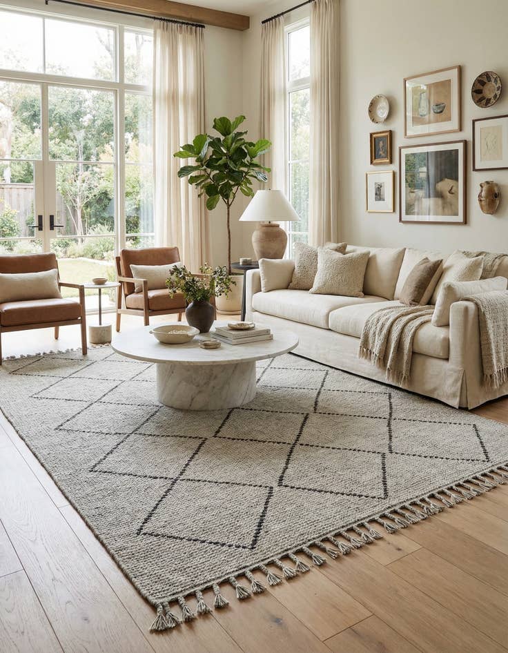 Detail image of 7' 10 x 10' 1  Hand Knotted Darya Wool Rug