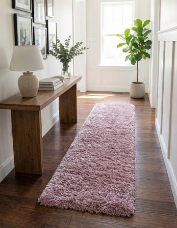 Lavender Infinity Shag Runner Rug
