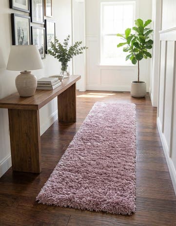 Lavender Infinity Shag Runner Rug