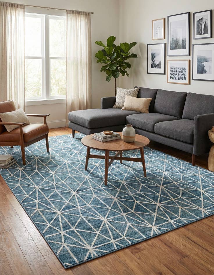 Detail image of  9' 10 x 14' Lattice Trellis Rug