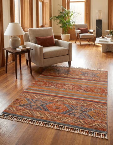 4' x 5' 8 Hand Knotted Ariana Ziegler Rug