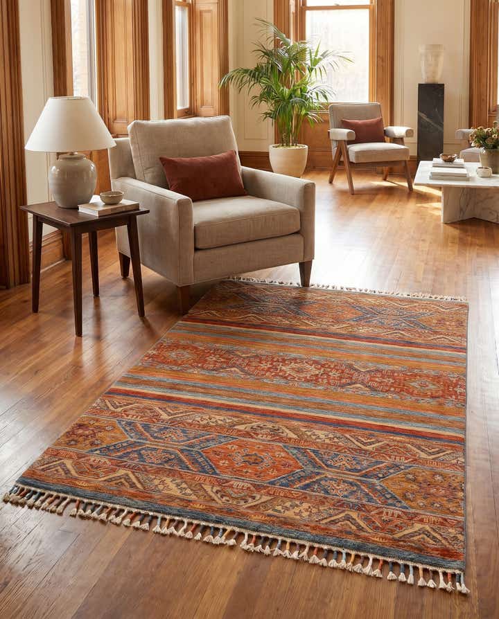 4' x 5' 8 Hand Knotted Ariana Ziegler Rug