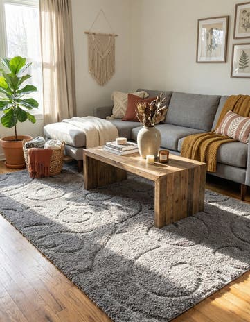 9' x 12' 2 Botanical Shag Rug