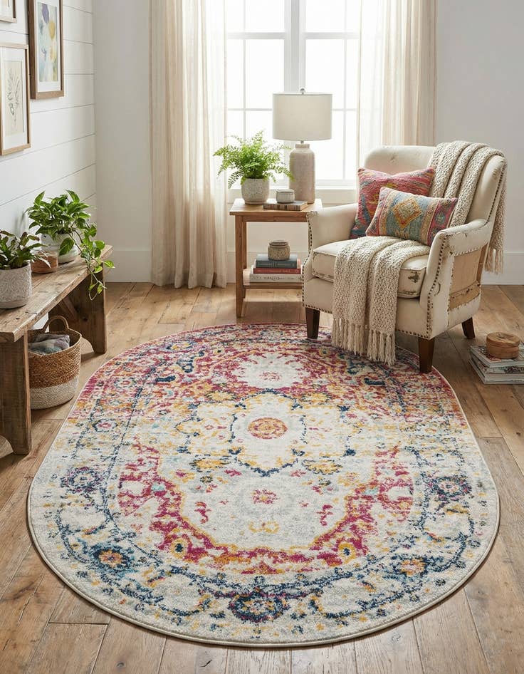 Detail image of  4' x 6' Madeline Vintage Oval Rug