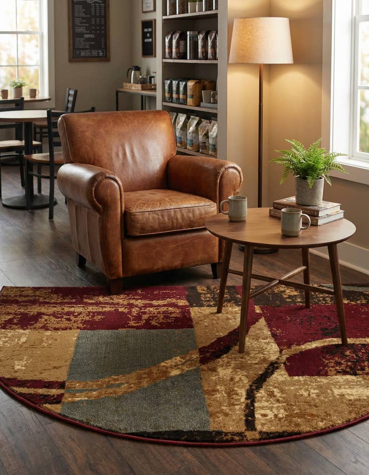 Detail image of 2' 7 x 4' Coffee Shop Hearth Rug