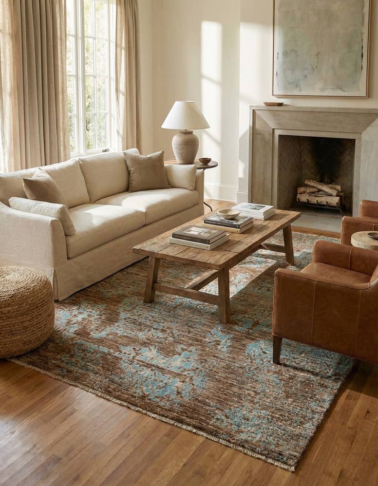 Detail image of 8' x 10' 5 Hand Knotted Darya Wool Rug