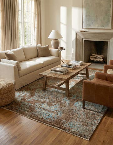 8' x 10' 5 Hand Knotted Darya Wool Rug